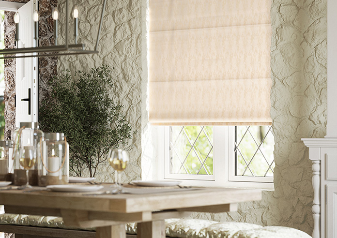 Anodise, White Gold - Motorised Roman Blind - Image 5